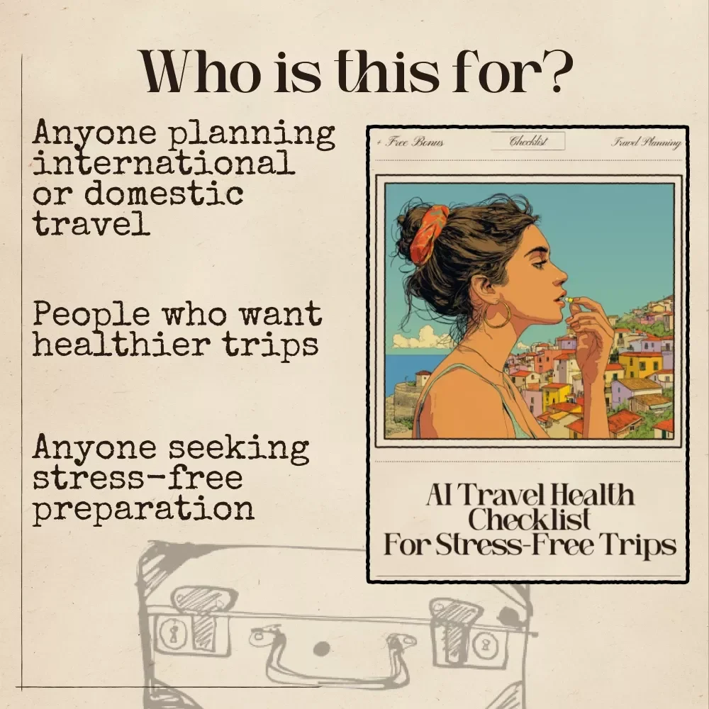 AI Travel Health Checklist for Stress-Free Trips | Printable Digital Download | Travel Wellness Guide | ai travel health checklist