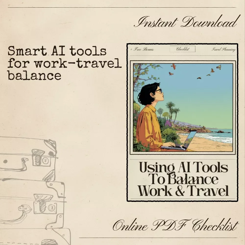Using AI Tools to Balance Work & Travel | Digital Productivity & Travel Checklist | ai tools for balancing work and travel for Digital Nomads and Remote Workers