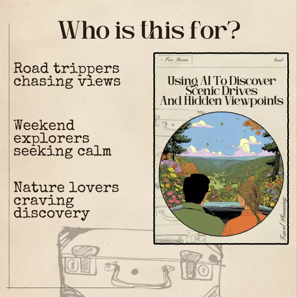 Using AI to Discover Scenic Drives and Hidden Viewpoints | Digital Travel Planning Guide | ai that finds scenic drives and viewpoints for Peaceful, Inspiring Road Trips