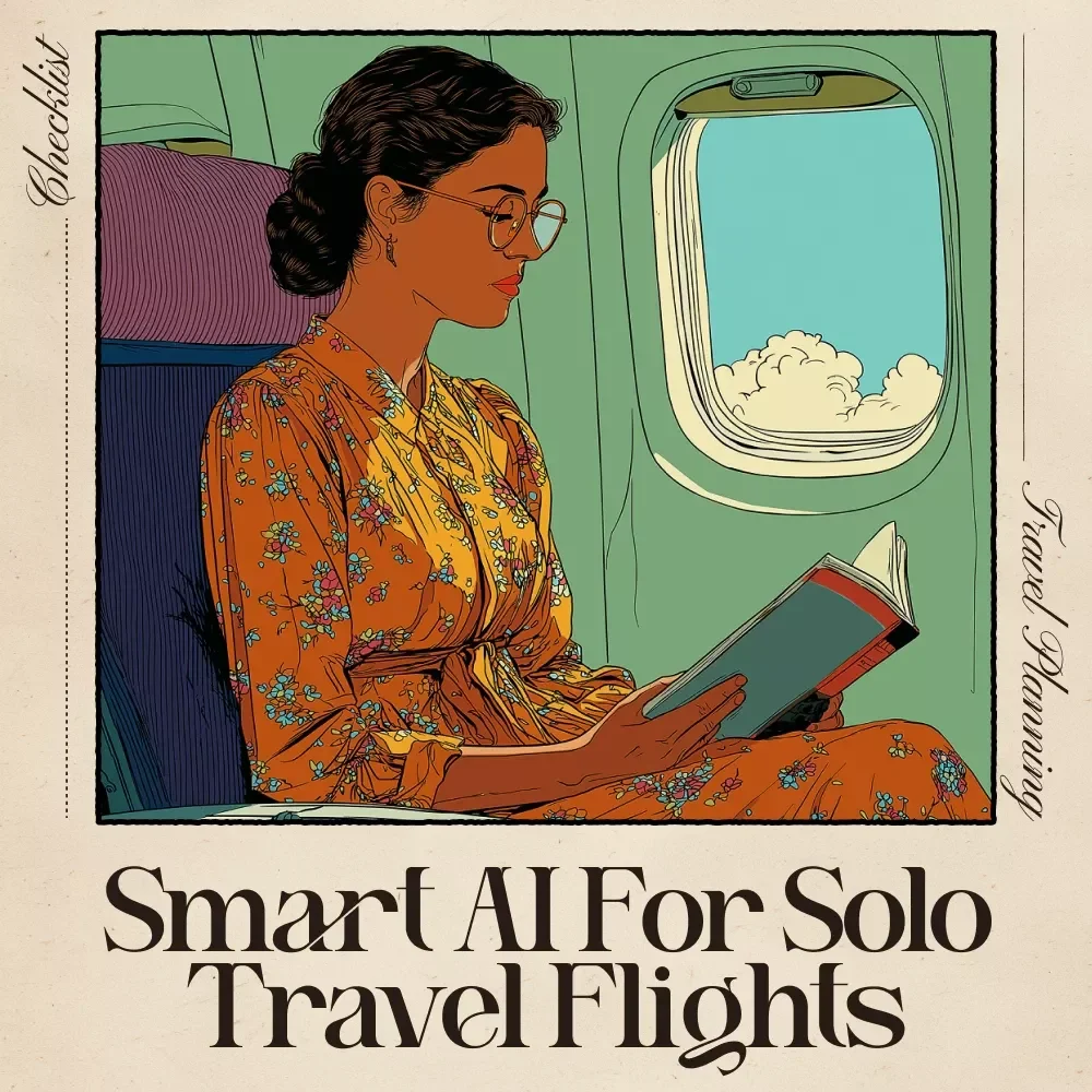 Smart AI for Solo Travel Flights Checklist | Digital Download for Solo Travelers | AI to Find Flights for Solo Travelers | Budget Flight Finder Guide