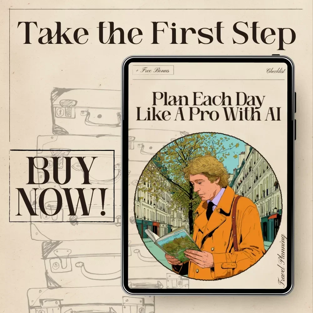 Plan Each Day Like a Pro with AI – Daily Planning Checklist, ChatGPT Prompt Guide, Digital Download for Trip Planning, Productivity, Time-Blocking & Routine Organization