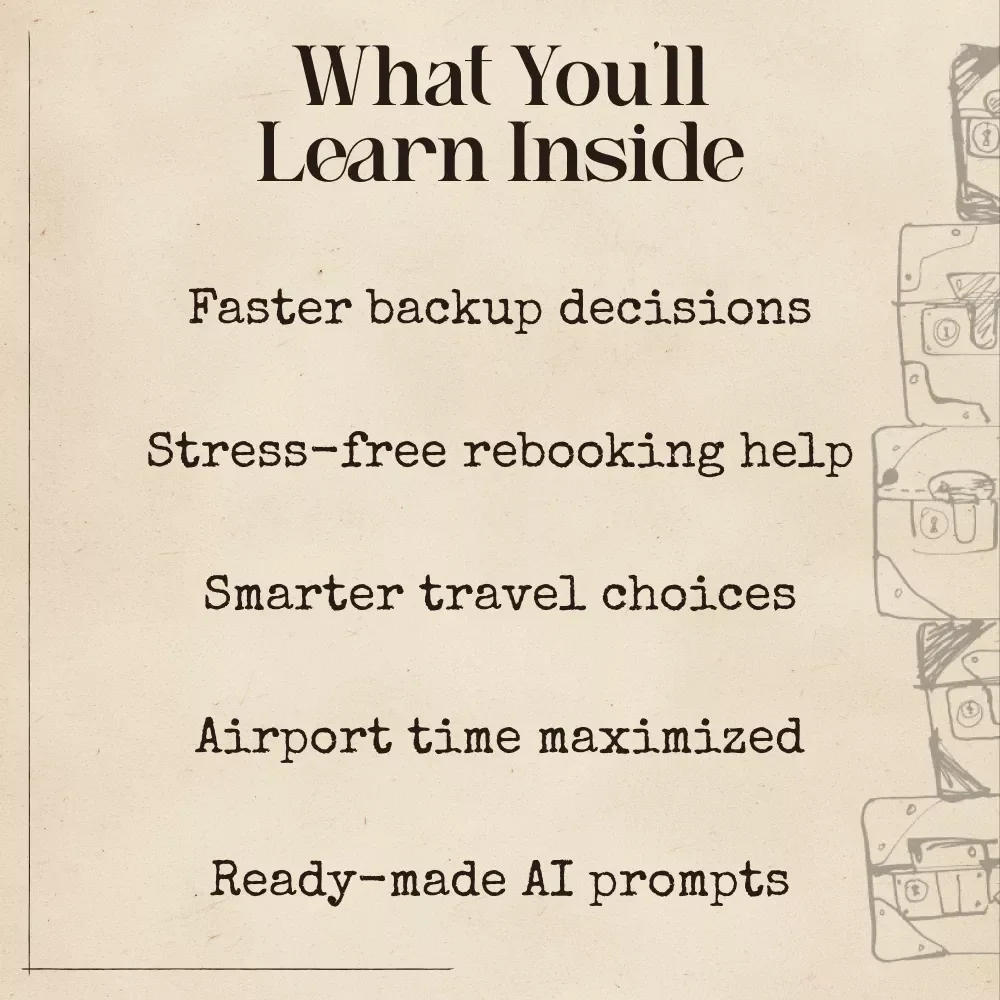 AI Backup Plan If My Flight Gets Canceled | Travel Emergency Ebook | Instant Digital Download | AI-Powered Rebooking Guide for Stress-Free Trip Changes | Flight Delay & Cancellation Survival Toolkit