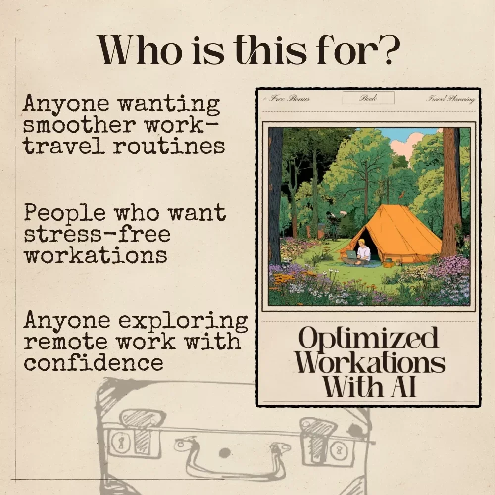 Optimized Workations with AI – Digital Guide for Remote Work, Time-Zone Planning, AI Productivity, Work-Travel Balance | Ultimate Workation eBook & Checklist