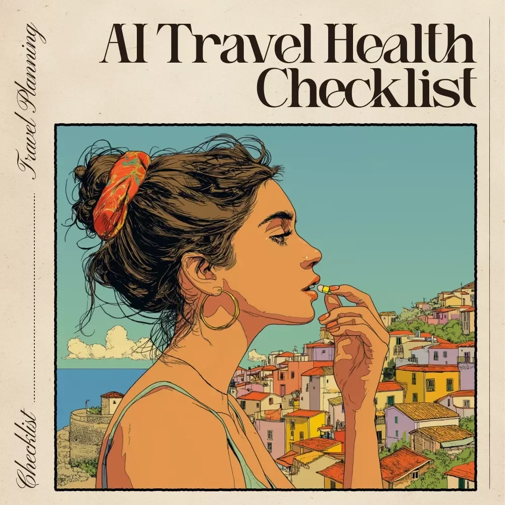 AI Travel Health Checklist for Stress-Free Trips | Printable Digital Download | Travel Wellness Guide | ai travel health checklist