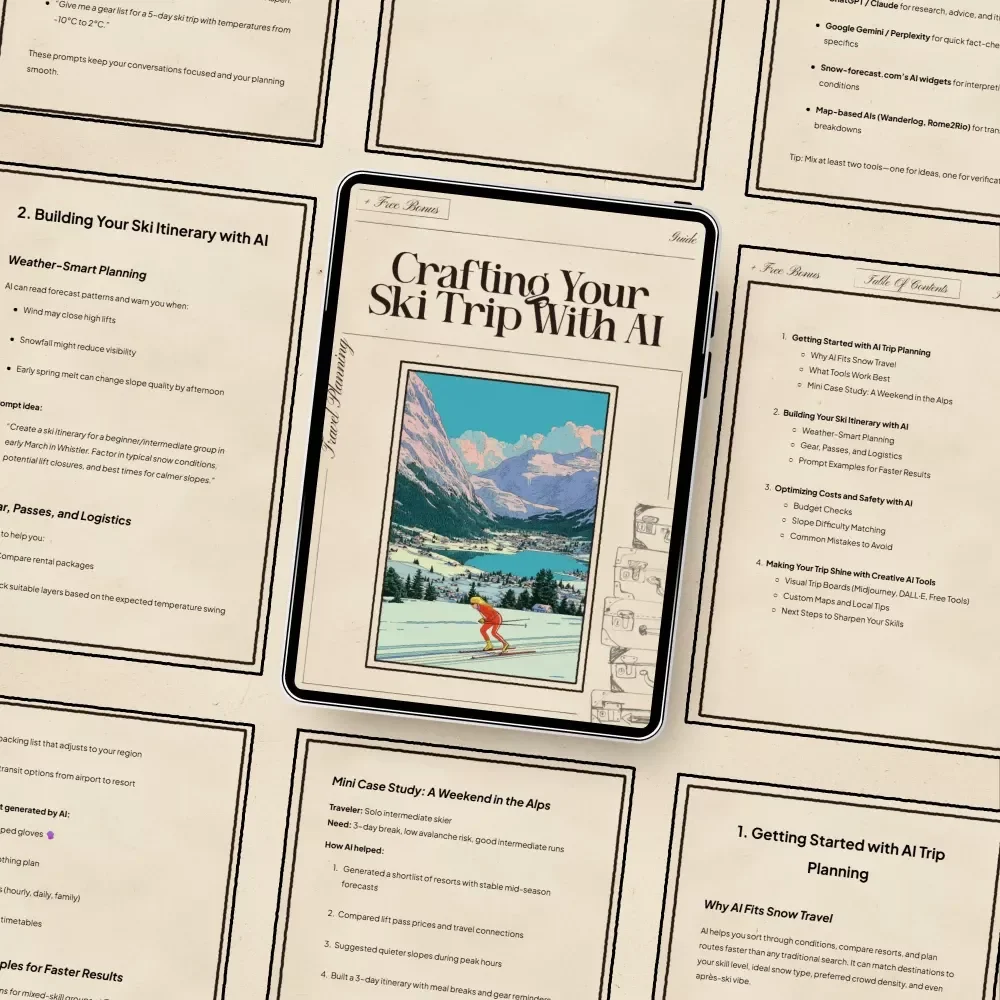 Crafting Your Ski Trip with AI: Ultimate Guide to Smart Ski Planning, Gear, and Budgeting