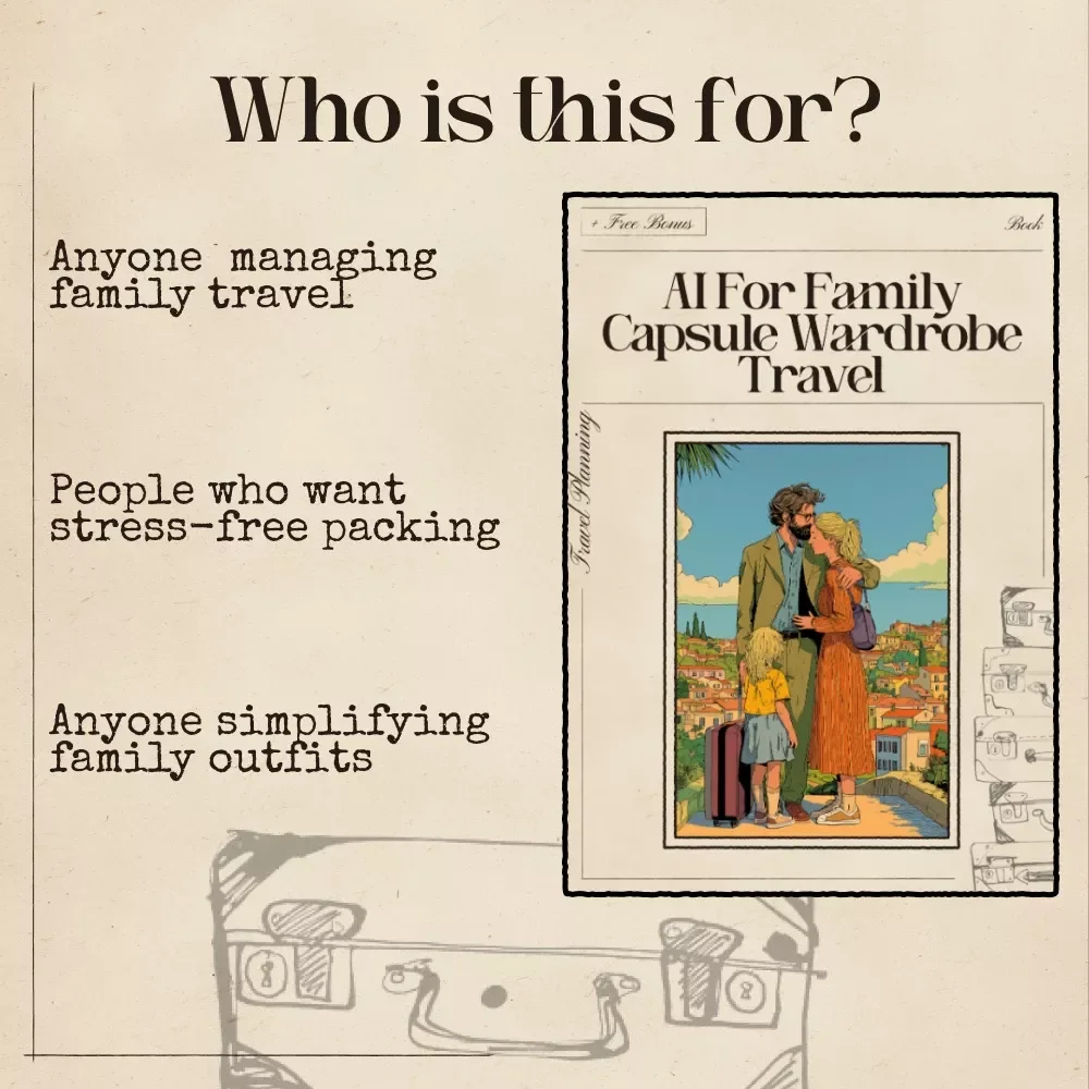 AI for Family Capsule Wardrobe Travel – Smart eBook Guide for Stress-Free Packing & Mix-and-Match Outfits
