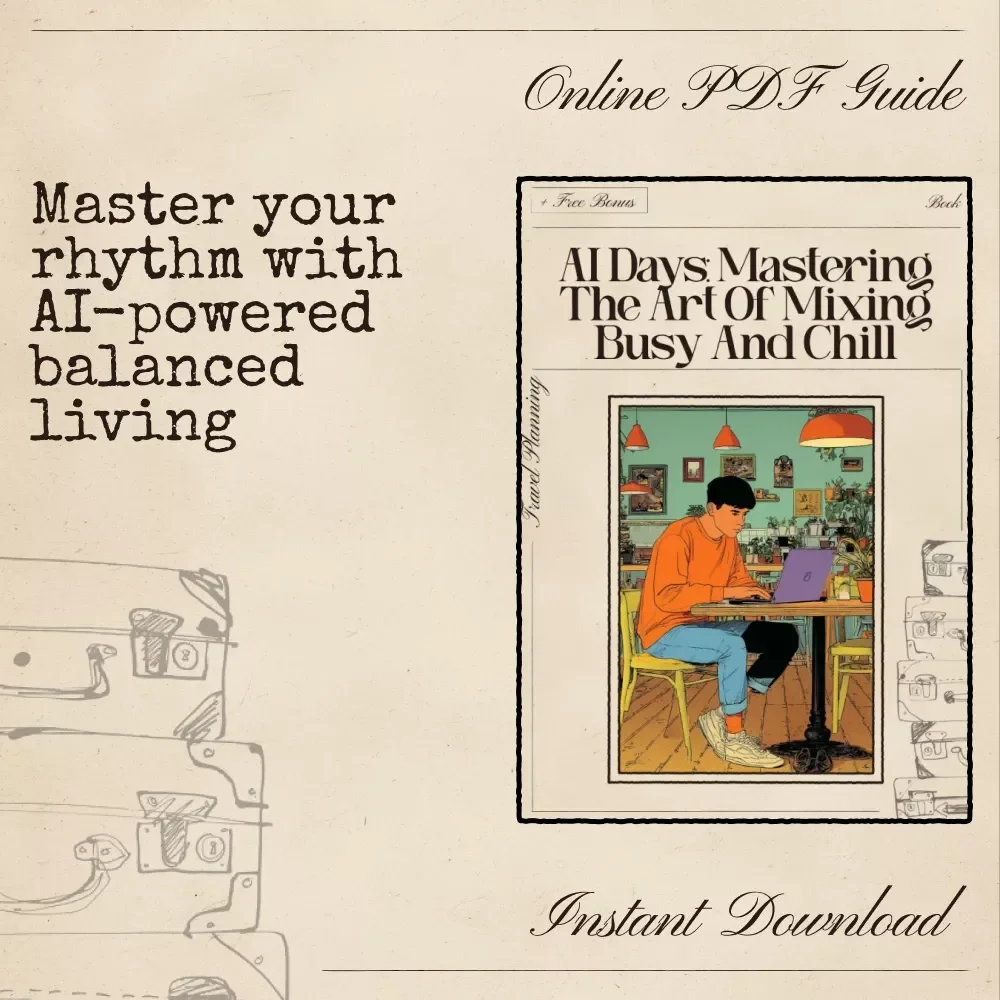 AI Days: Mastering the Art of Mixing Busy and Chill | Digital Download Guide, eBook & Checklist for Productivity, Balance & AI-Powered Planning
