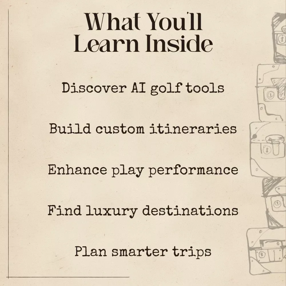 AI on the Green: Luxury Golf Perfected – Digital Travel Guide | Smart Planner for High-End Golf Getaways | Instant Download for Golf Enthusiasts and Jetsetters | ai that plans a luxury golf getaway