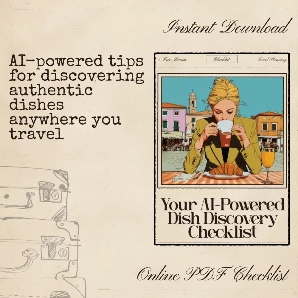 Your AI-Powered Dish Discovery Checklist | Travel Foodie Printable | ai that recommends local dishes to try | Digital Download for Authentic Flavor Exploration