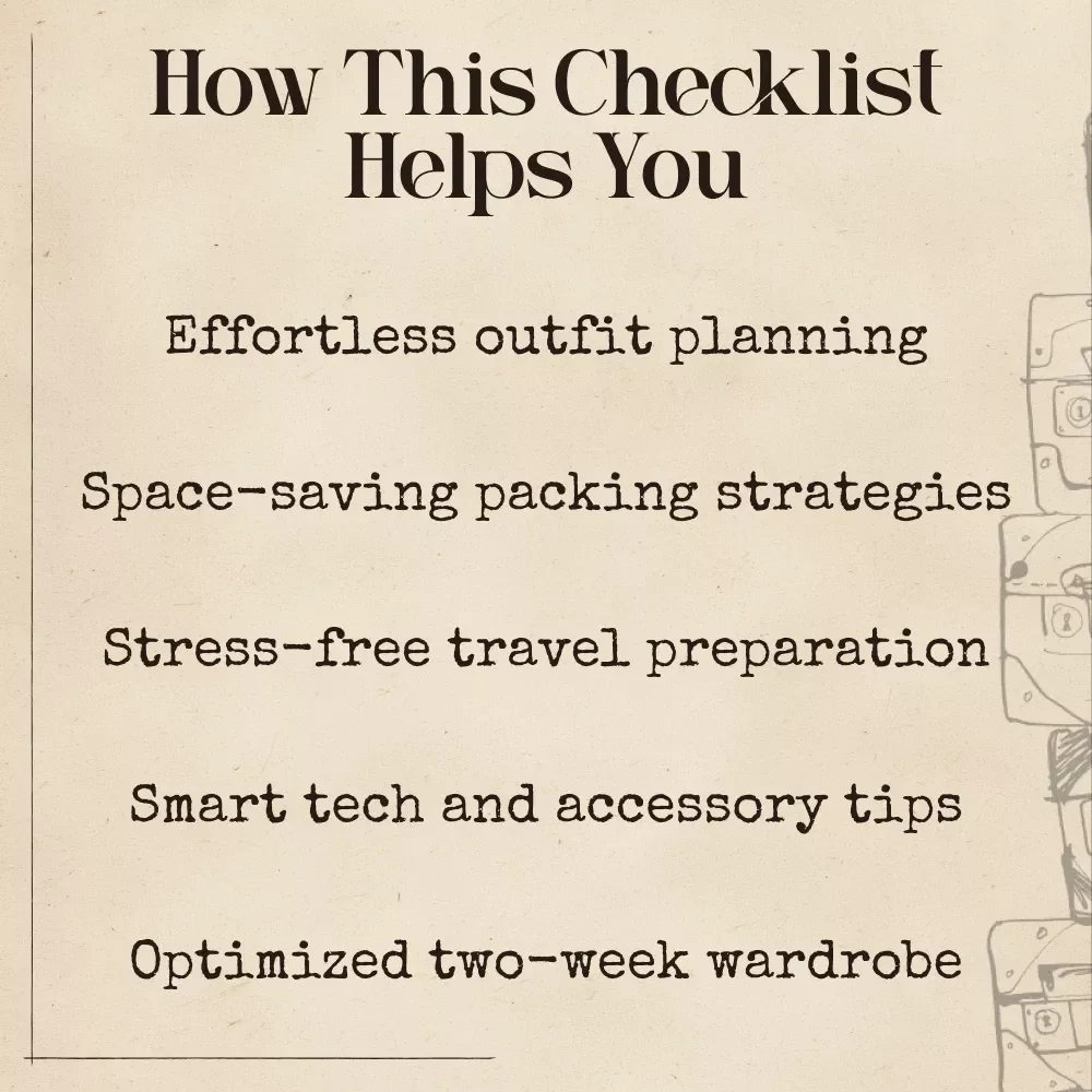 AI Help to Pack Two Weeks in a Carry-On | Ultimate Checklist for Travel, Capsule Wardrobe & Smart Packing