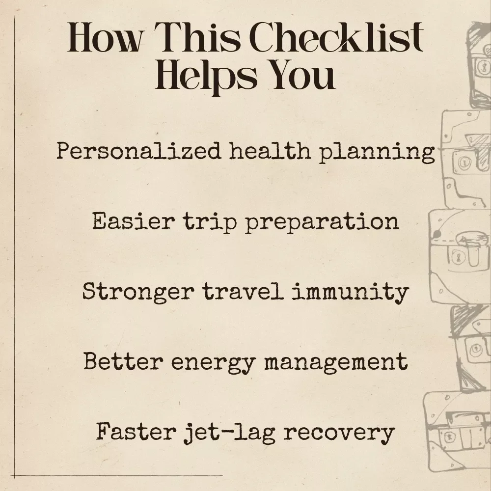 AI Travel Health Checklist for Stress-Free Trips | Printable Digital Download | Travel Wellness Guide | ai travel health checklist