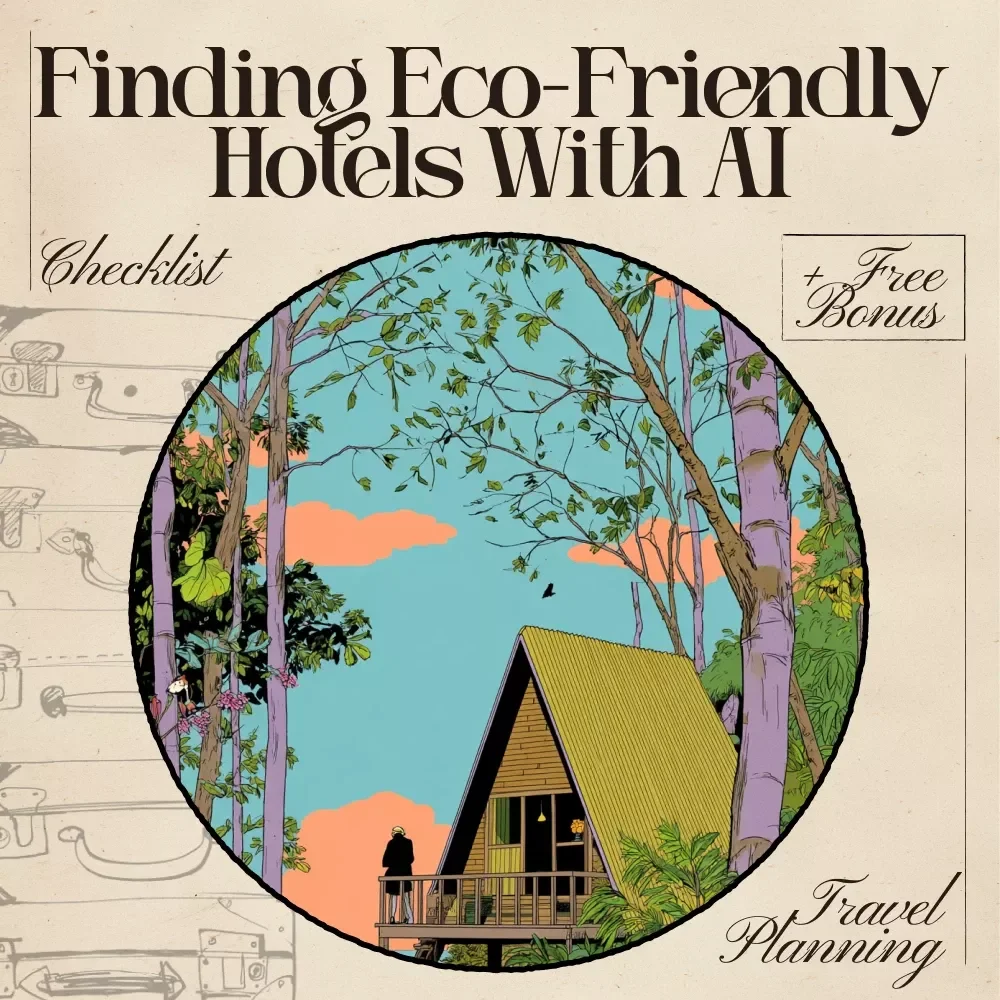 Finding Eco-Friendly Hotels With AI Checklist | Travel Sustainability Guide | Digital Download for Conscious Travelers | ai for finding eco friendly hotels