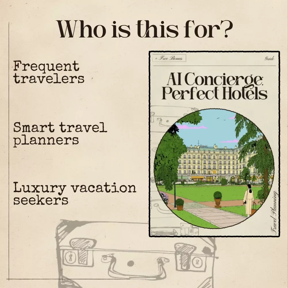 AI Concierge: Perfect Hotels – Digital Travel Guide | Smart Planner for Effortless Hotel Discovery | Instant Download for Modern Travelers | ai for finding the best hotels