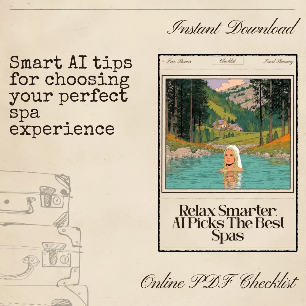 Relax Smarter: AI Picks the Best Spas Checklist | Digital Travel Guide | Instant Download | ai that finds the best spas | Spa Planning Tool