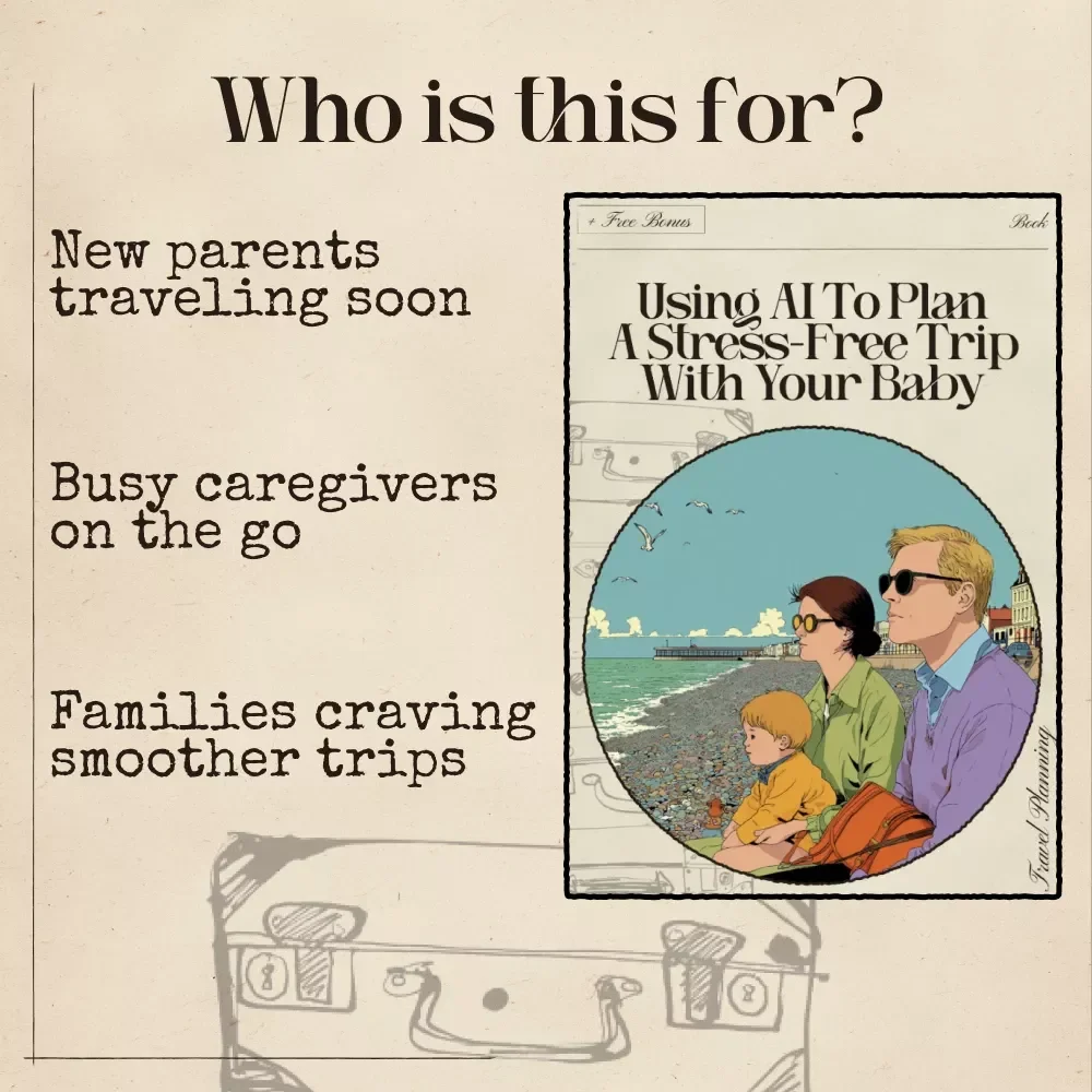 Using AI to Plan a Stress-Free Trip with Your Baby | Digital eBook for Parents | Learn ai to plan a trip with a baby, Baby-Friendly Tools, and Smart Itinerary Tips