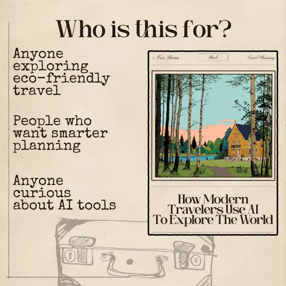 How Modern Travelers Use AI to Explore the World – Sustainable Travel eBook Guide for Eco-Conscious Planning | AI Tools for Sustainable Travel Planning | Digital Download