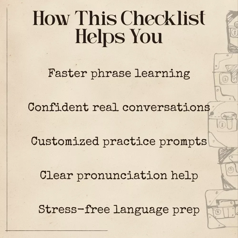 Use AI to Learn Basic Local Phrases | Travel Language Checklist | Instant Download Guide for Fast Phrase Learning | ai for learning basic local phrases