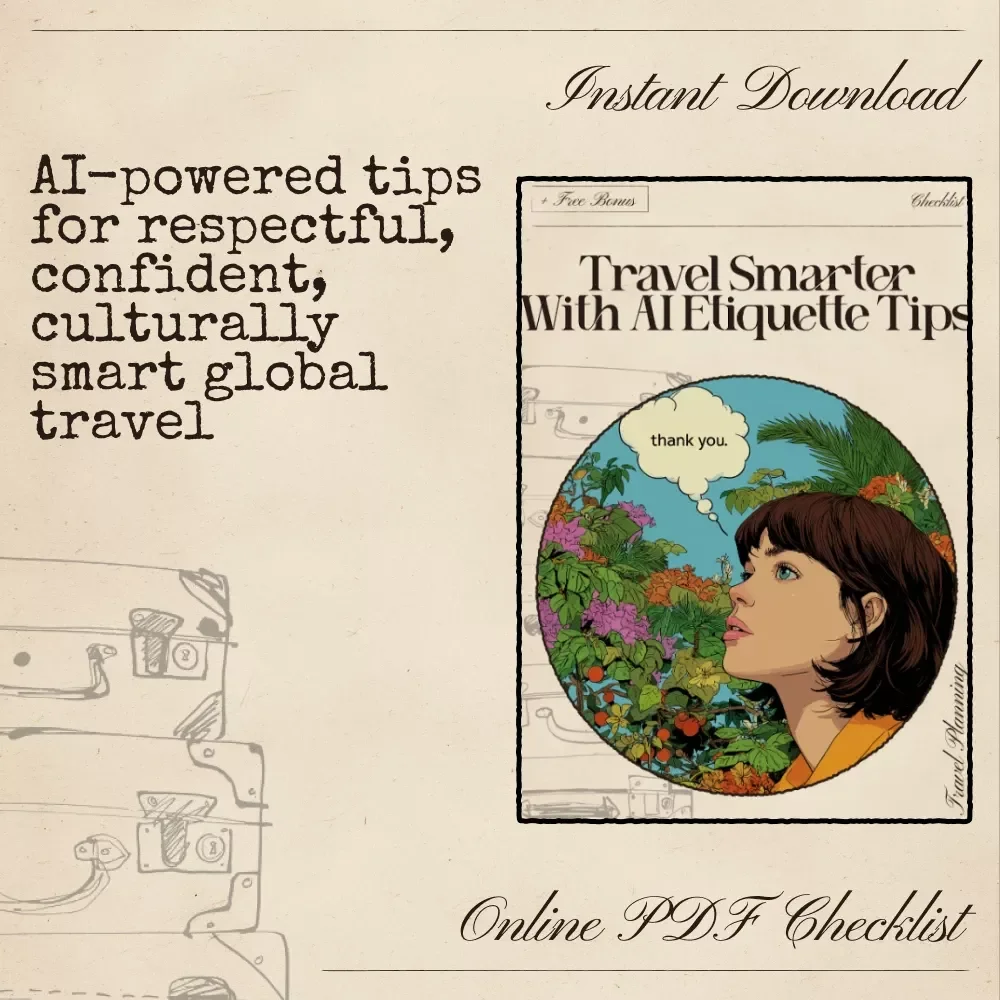 Travel Smarter with AI Etiquette Tips — Cultural Travel Checklist for Respectful Adventures | ai cultural etiquette tips for specific countries | Digital Download