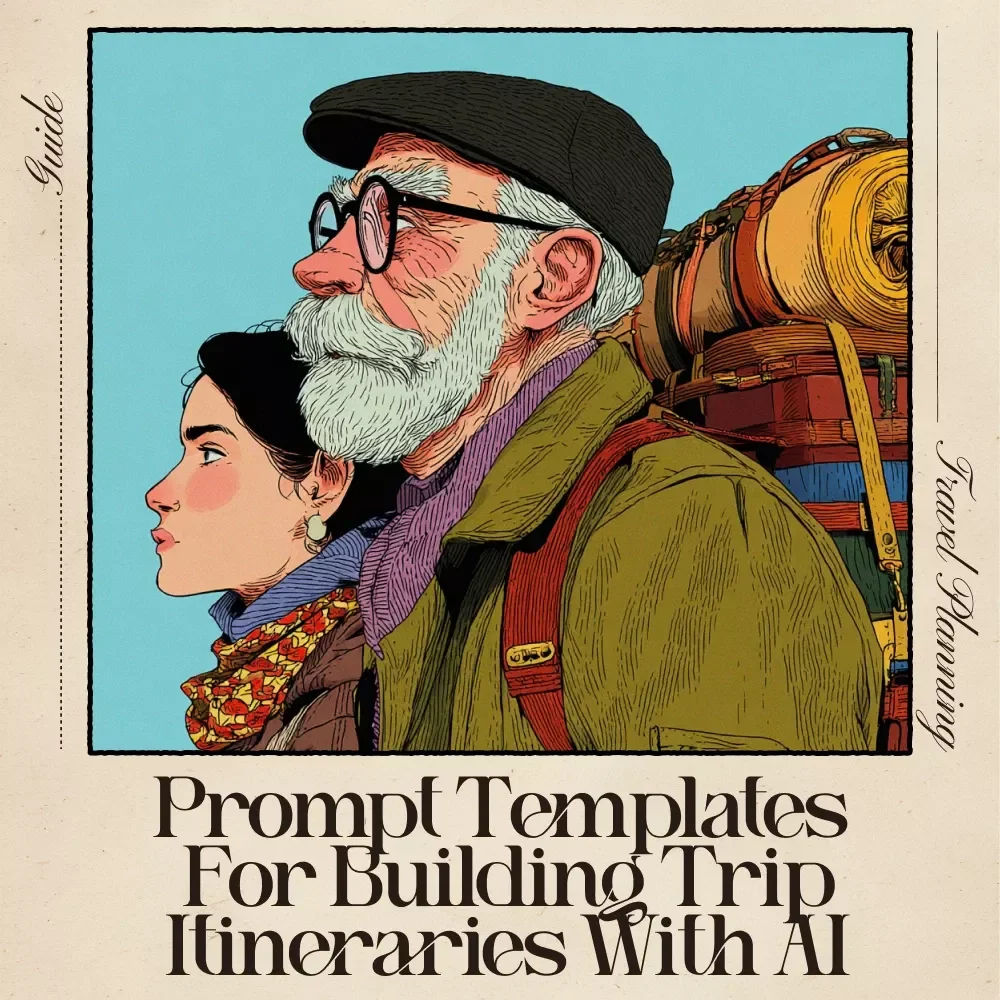 Prompt Templates for Building Trip Itineraries With AI – Travel Planning eBook, Digital Download, AI Travel Guide for Smarter Trip Design