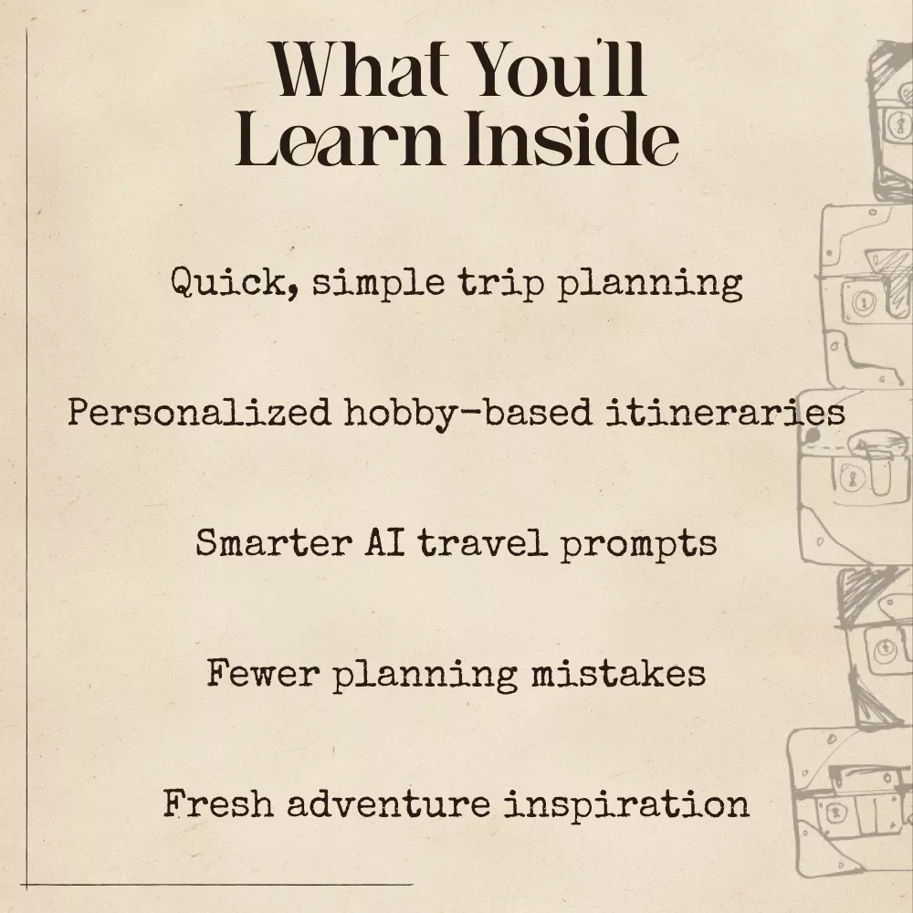AI Adventures: Discovering Trips Tailored to Your Hobbies – Ultimate Travel Guide for Personalized Adventures | Digital Download for Using ai for finding trips based on hobbies | Hobby-Based Travel Inspiration eBook