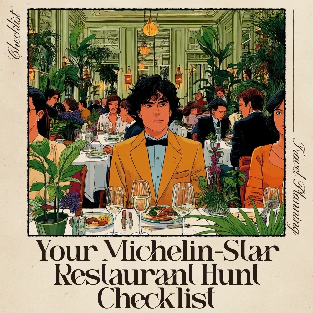 Your Michelin-Star Restaurant Hunt Checklist | Ultimate AI-Assisted Dining Planner | Digital Download for Food Lovers Using ai to find michelin star restaurants