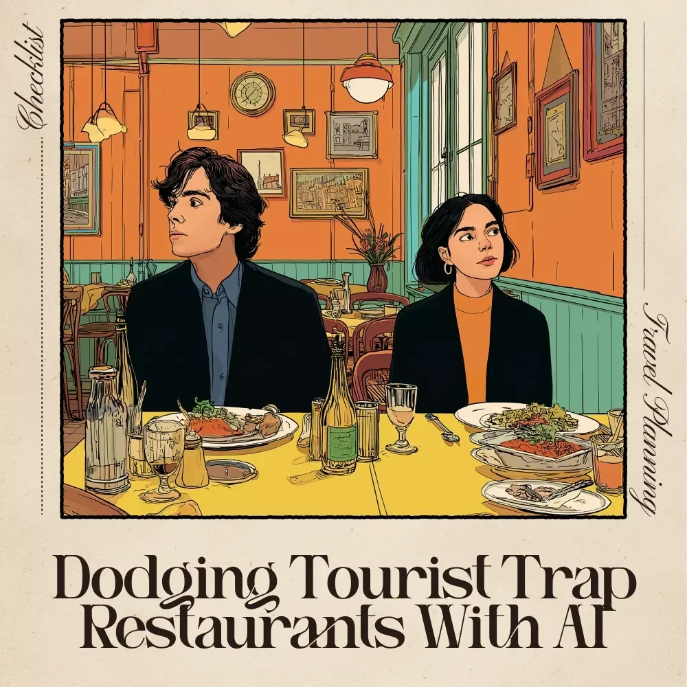 Dodging Tourist Trap Restaurants With AI Checklist | Travel Dining Guide | AI for Avoiding Tourist Trap Restaurants | Digital Travel Tool for Authentic Eats