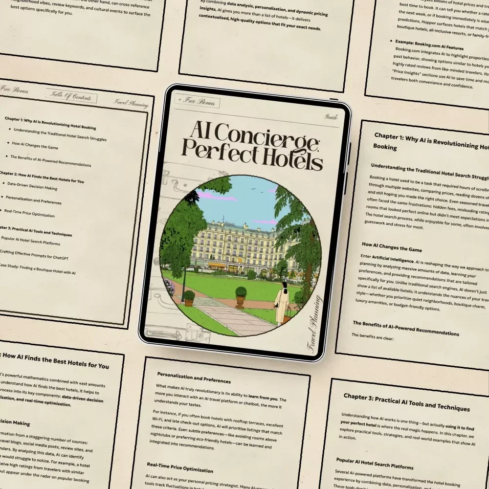 AI Concierge: Perfect Hotels – Digital Travel Guide | Smart Planner for Effortless Hotel Discovery | Instant Download for Modern Travelers | ai for finding the best hotels