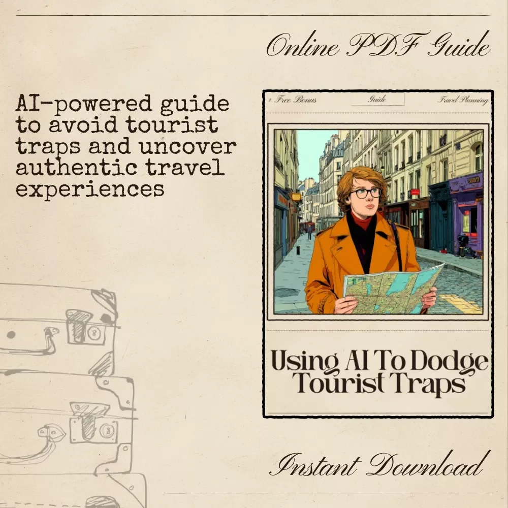 Using AI to Dodge Tourist Traps | Smart Travel Guide for Hidden Gems, AI for Avoiding Tourist Traps, Digital Download for Travelers