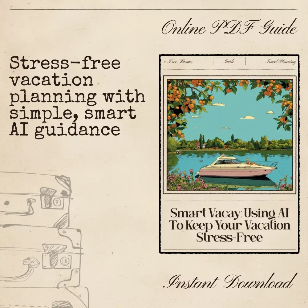 Smart Vacay: Using AI to Keep Your Vacation Stress-Free – Digital Travel Guide, AI Trip Planner eBook, Stress-Free Vacation Checklist, Printable & Instant Download
