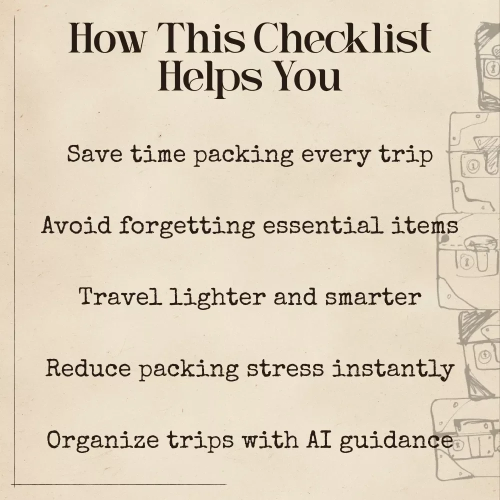 Your Last-Minute Packing Checklist | AI for Last Minute Packing Checklist Digital Download