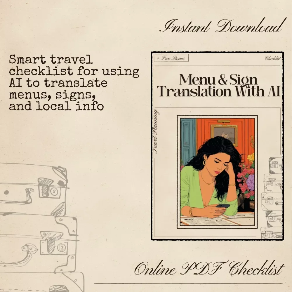 Menu & Sign Translation with AI – Travel Translation Checklist for Real-Time Clarity | AI to Translate Menus and Signs in Real Time | Digital Travel Guide