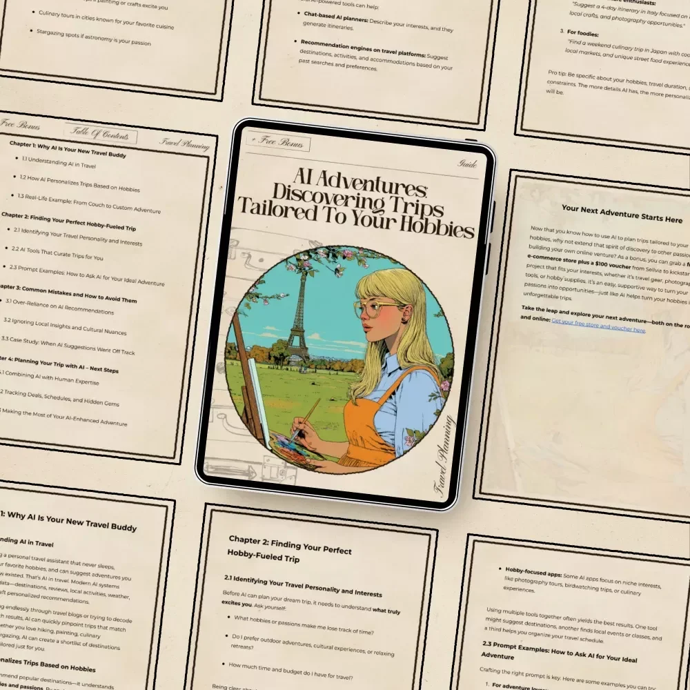 AI Adventures: Discovering Trips Tailored to Your Hobbies – Ultimate Travel Guide for Personalized Adventures | Digital Download for Using ai for finding trips based on hobbies | Hobby-Based Travel Inspiration eBook
