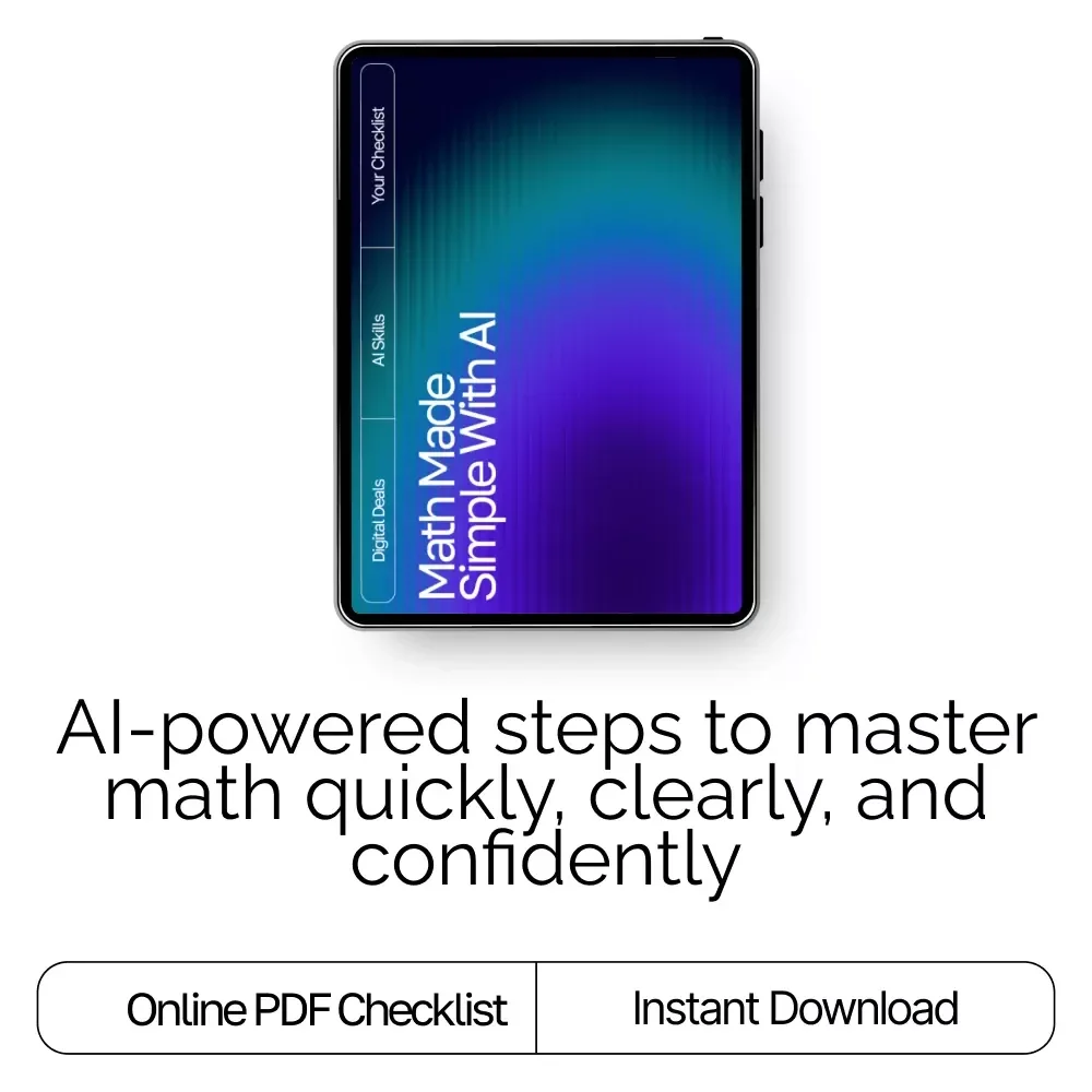 Math Made Simple with AI – Editable Study Checklist for Students, Parents & Tutors | how to use ai for math help and explanations | Digital Download