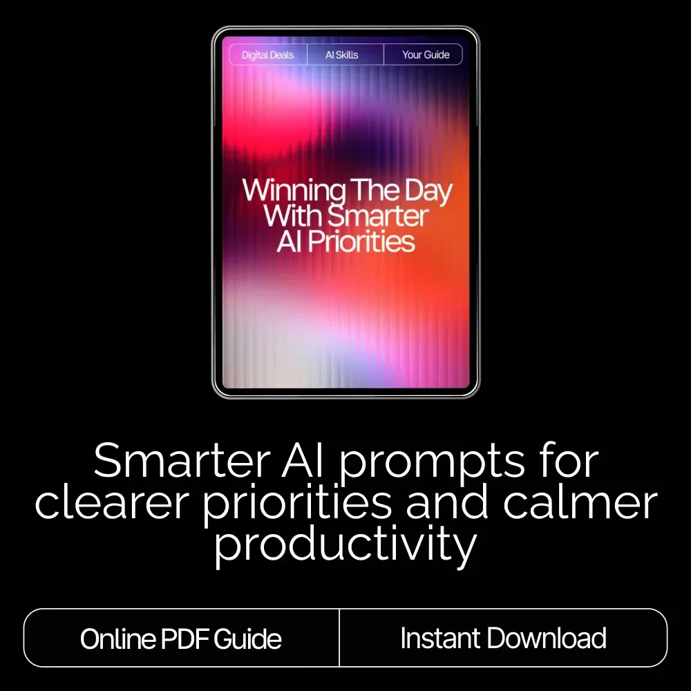 Winning the Day with Smarter AI Priorities | Productivity Guide for Entrepreneurs & Creators | ai prompts for task prioritization | Digital Download