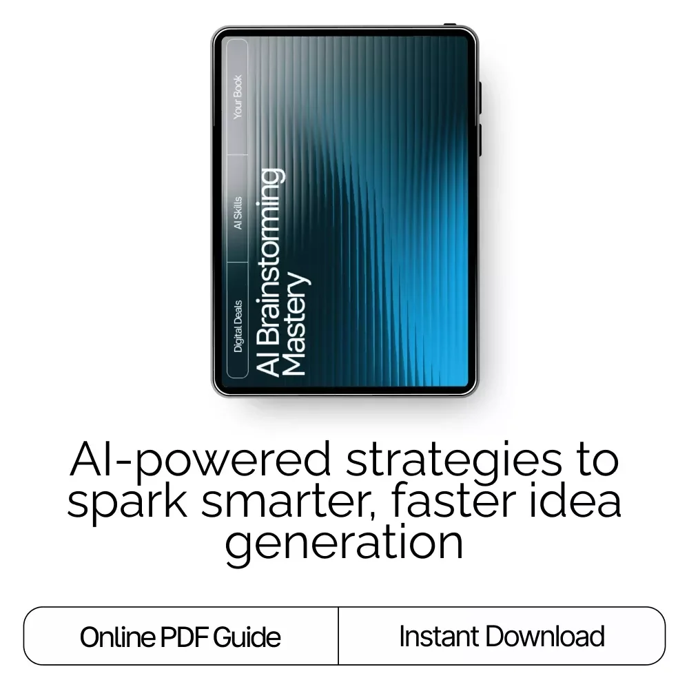 AI Brainstorming Mastery | Digital Download eBook Guide for Creative Idea Generation, AI Brainstorming Guide, Productivity Checklist, Innovation eBook