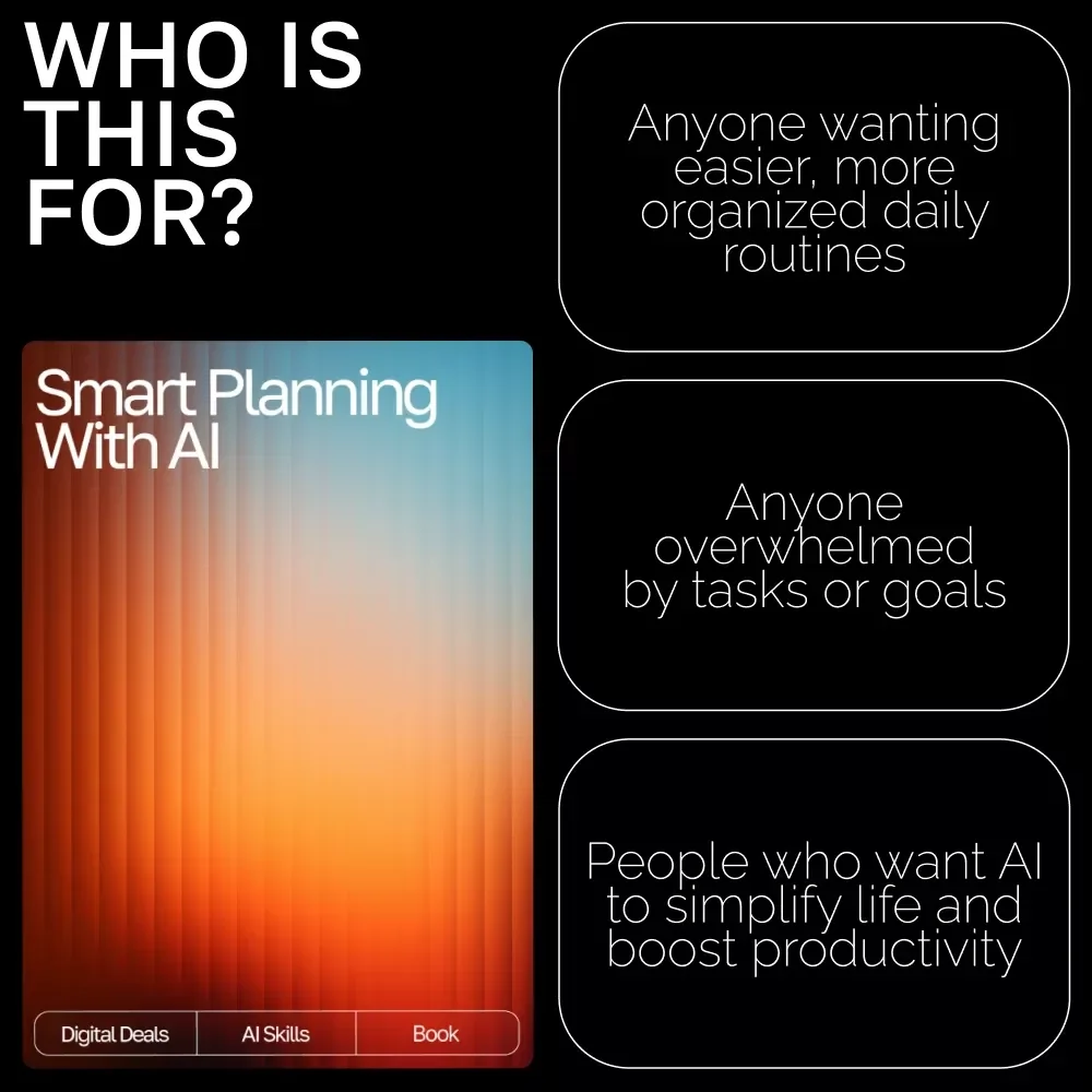 Smart Planning with AI – Ebook for Everyday Planning, Goal Setting, Creative Workflow & Productivity | how to use ai for planning Guide for Beginners & Busy Professionals