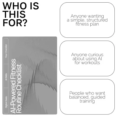 AI-Powered Fitness Routine Checklist | Smart Workout Planner | Digital Download for ai suggestions for balanced fitness routines | Wellness & Training Guide