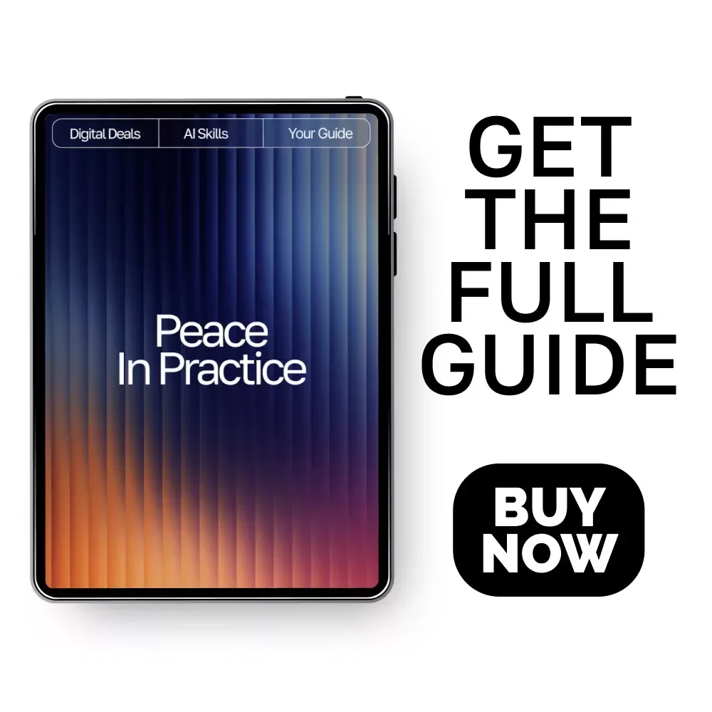Peace in Practice | Digital Mindfulness Guide for Calm Living, ai mindfulness exercises for beginners, Printable Step-by-Step Workbook for Awareness and Focus