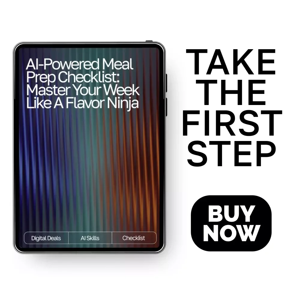 AI-Powered Meal Prep Checklist | Weekly Planning Made Simple | Digital Download | AI Meal Prep Tips for the Week | Organized Cooking Guide