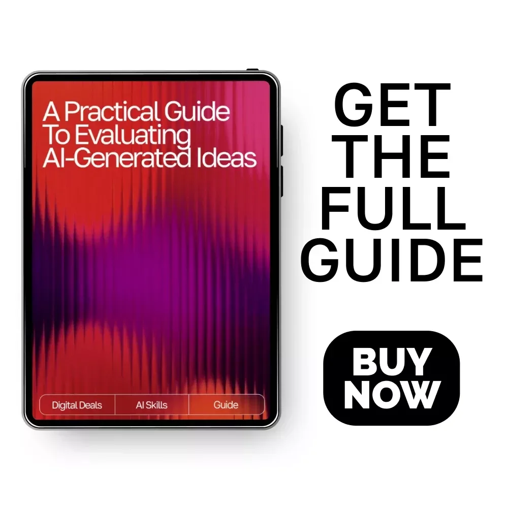 A Practical Guide to Evaluating AI-Generated Ideas | Digital Download for Understanding How to Evaluate AI-Generated Ideas Effectively
