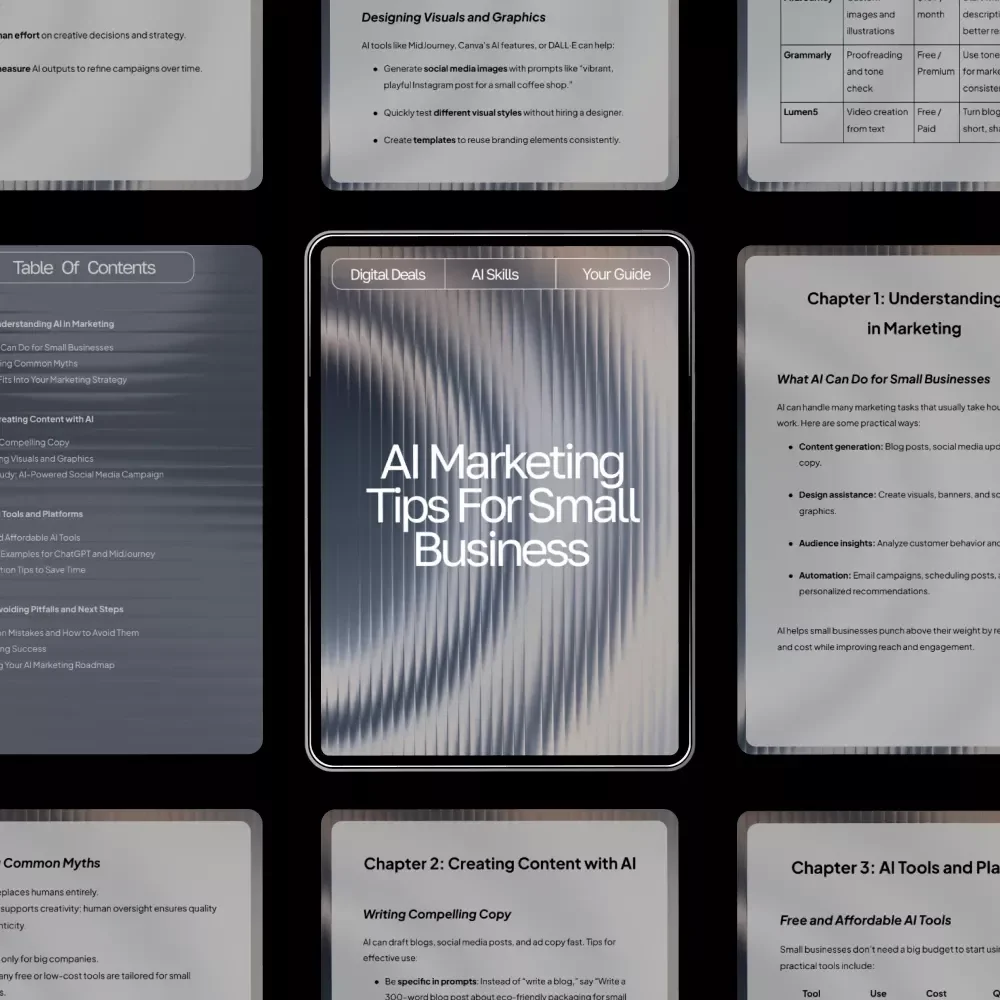 AI Marketing Tips for Small Business | Digital Guide on How to Use AI for Small Business Marketing Help