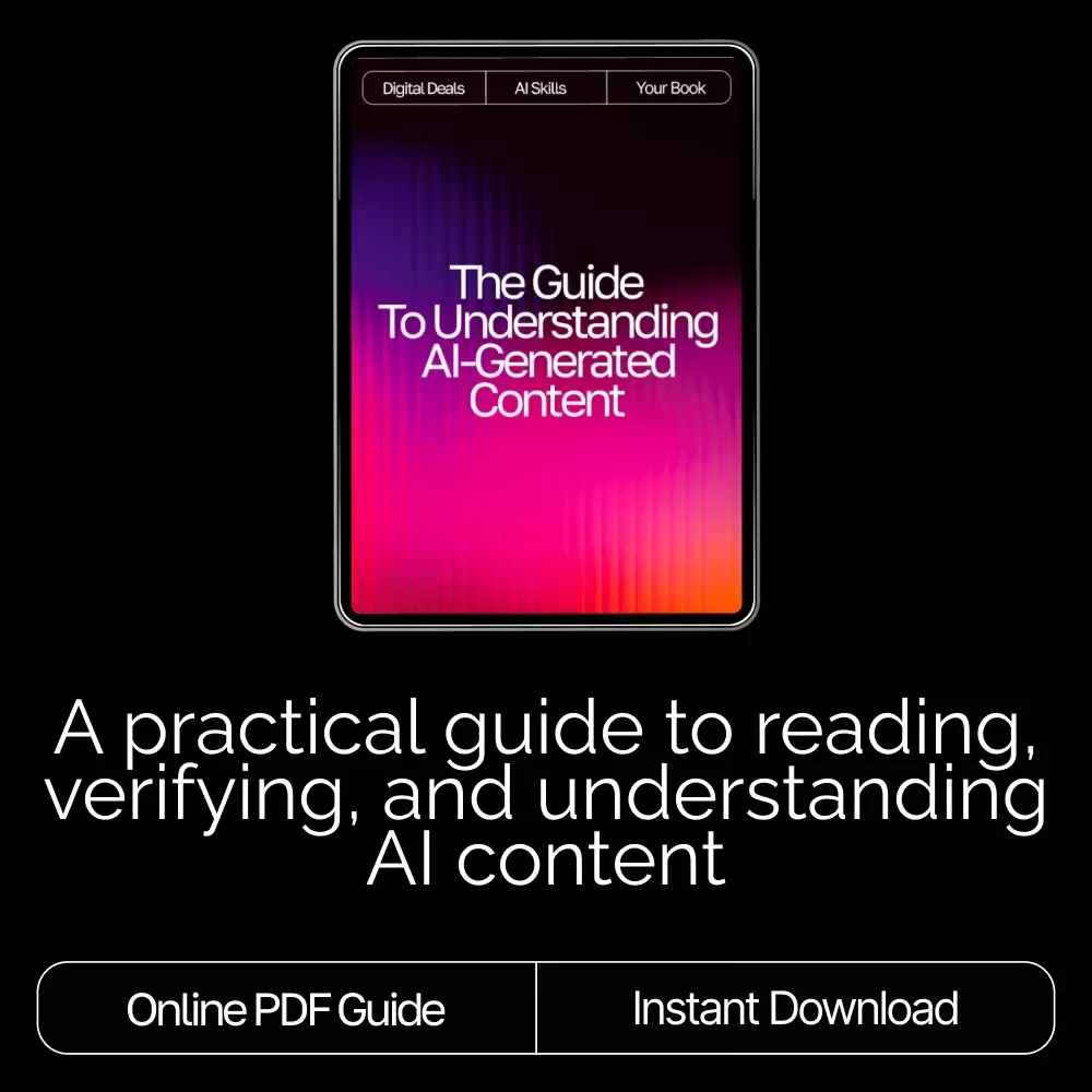 The Guide to Understanding AI-Generated Content | Critical Reading eBook for Smart Consumers | Digital Download for Learning how to read ai-generated content critically | AI Literacy Guide