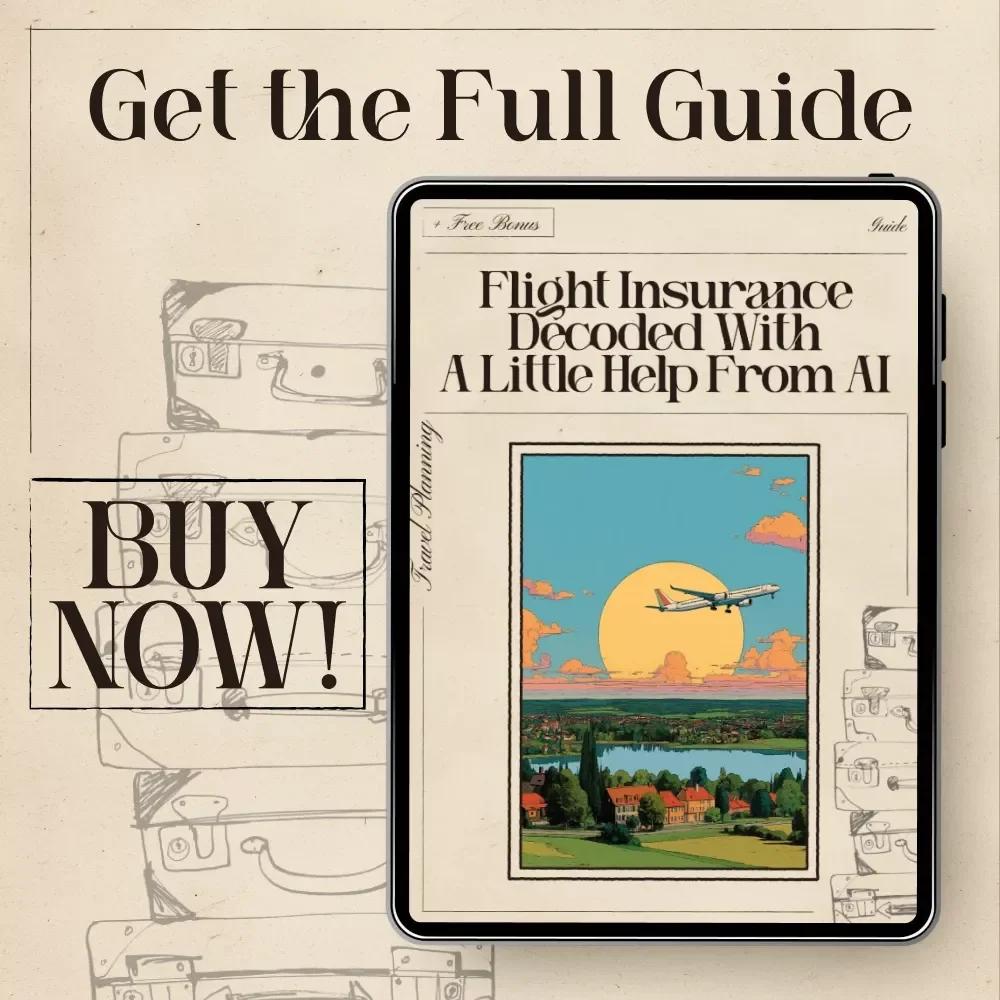 Flight Insurance Decoded with a Little Help from AI | Travel Planner Guide | Using AI to Understand Flight Insurance | Smart Policy Comparison Printable