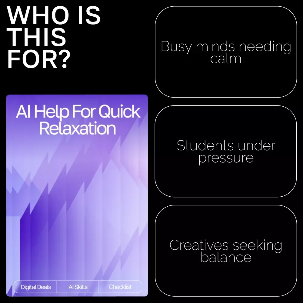 AI Help for Quick Relaxation | Printable Checklist for Calm Living, ai help with short relaxation routines, Guided Micro-Break Routine for Stress Relief