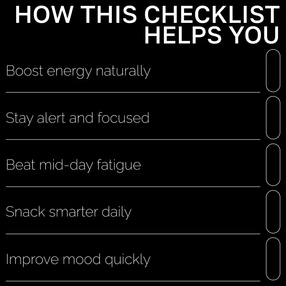 10 AI-Approved Boosts for Instant Energy | Printable Checklist for Smart Snacking, ai snack suggestions for energy boost, Healthy Energy Guide for Busy People