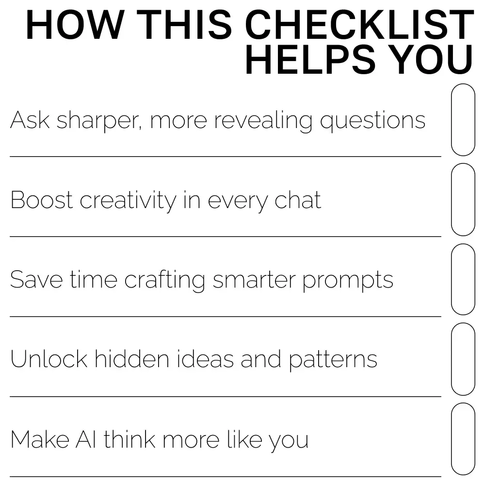 Unlock the AI Mind: Your Fun & Smart Prompt Tricks Checklist | Digital Download for Mastering Prompt Tricks for Deeper AI Insights