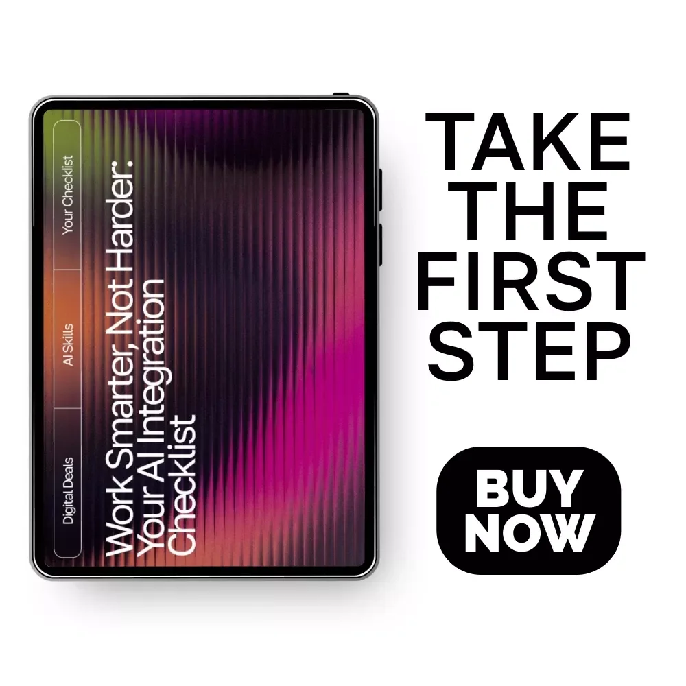 Work Smarter, Not Harder: Your AI Integration Checklist | Productivity Digital Download | How to Integrate AI into Everyday Tasks at Work | Step-by-Step AI Workflow Guide
