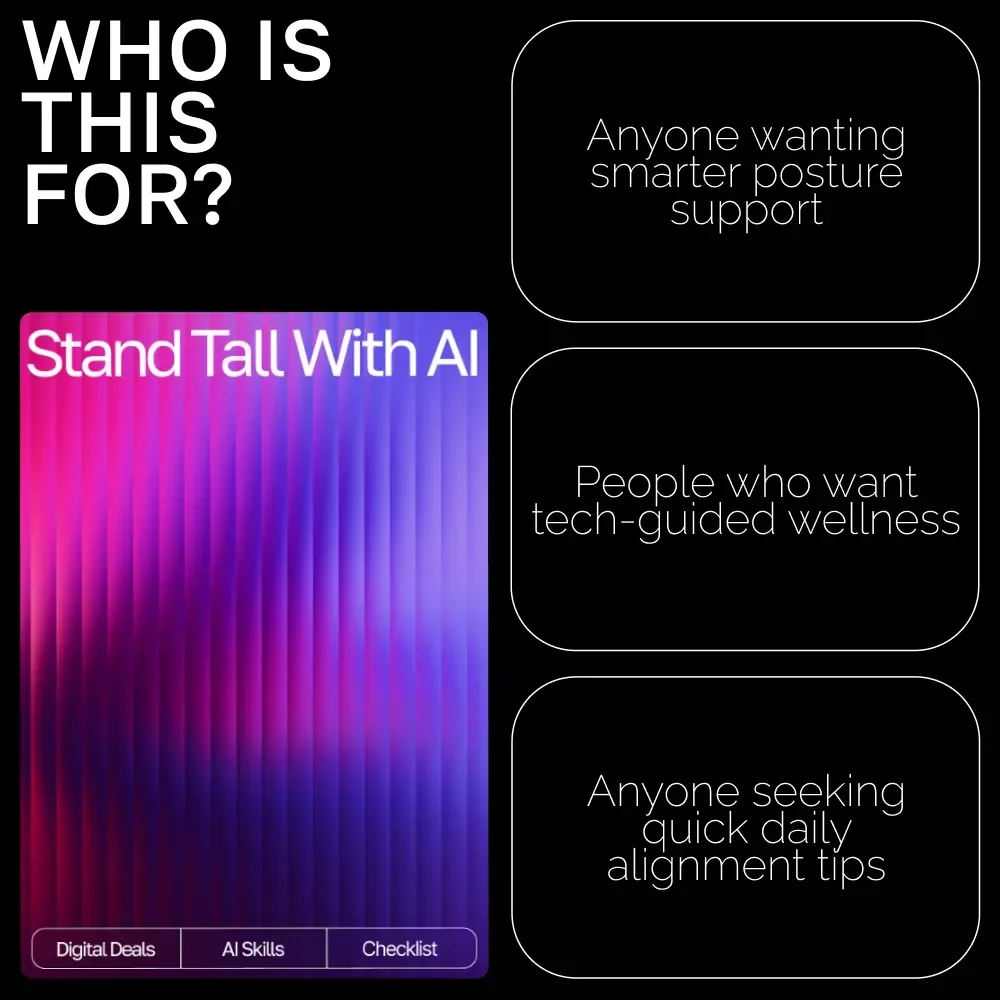 Stand Tall with AI | Posture Improvement Checklist for Daily Alignment | Digital Wellness Guide with ai ideas for posture correction