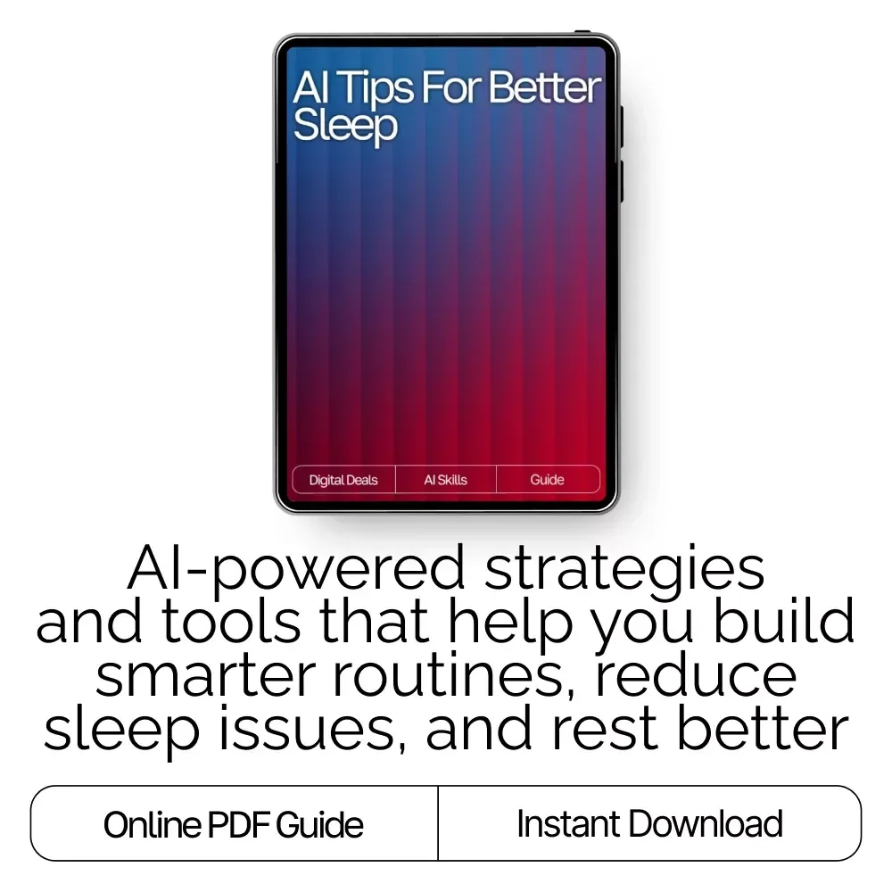 AI Tips for Better Sleep Guide | Digital Download for Improved Rest, Bedtime Support & ai suggestions for sleep hygiene | Sleep Routine Planner, Relaxation Prompts, AI-Powered Wellness