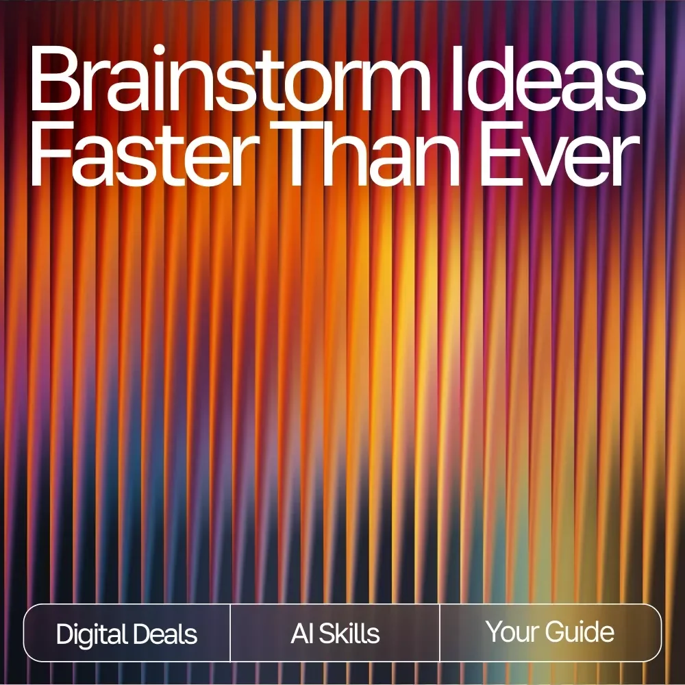 AI Lightning: Brainstorm Ideas Faster Than Ever | Creative Digital eBook | How to Use AI to Brainstorm Ideas Fast | Productivity & Innovation Guide